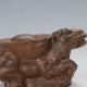 Chinese Collected Chenxiang Wood Hand - Carved Foo Dog Statue B900 Foo Dogs photo 4