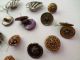 Vintage Mixed Variety Of Buttons,  Glass,  Marcasite,  Metal,  Shell & More Buttons photo 6