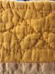 Yellow & Blue Hand Sewn Early Antique Quilt Textile Rare Color Combination Aafa Primitives photo 10