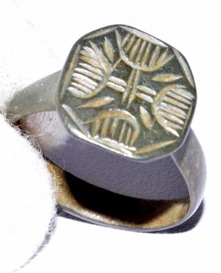 Very Rare Romano - Jewish Religious Seal Ring - Historical Gift - Op83 photo