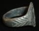 Knights Templar Ancient Artifact - Silver Ring With Crosses Circa 1100 Ad Other Antiquities photo 3
