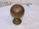 Large Reclaimed Victorian Bronze Or Brass Bed Frame Knob Finisher Finial - 86mm Other Antique Hardware photo 3