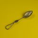 Sterling Silver Chinese Leaf Bowl Spoon With Bamboo Stem,  Cw 90 Sterling Silver (.925) photo 2