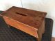 Vintage Hand Crafted Arts & Crafts Utility Step Stool/ Bench Open Carry Handle Unknown photo 1