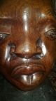 African Vintage Art Hand Carved Exotic Wood Womans Head Bust Ebony? Sculptures & Statues photo 3