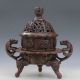 Chinese Old Red Copper Handwork Incense Burners W Xuan De Mark Incense Burners photo 5