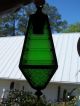 Vintage Brass Hanging Wall Light Green Glass Arts Crafts Mid Century Restore Chandeliers, Fixtures, Sconces photo 5