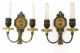 Pair E.  F.  Caldwell Bronze Sconces With Winged Putti Holding Birds Nest. Chandeliers, Fixtures, Sconces photo 1