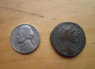 Authentic Large Roman Empire Antoninus Pius 138 A.  D Dupondius Bronze Coin photo