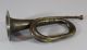 Mid - 19thc Antique Military Bugle,  Dovetailed Body,  Copper Rim, Brass photo 9