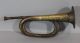 Mid - 19thc Antique Military Bugle,  Dovetailed Body,  Copper Rim, Brass photo 1
