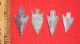 (4) Fine Small Sahara Neolithic Stemmed Points,  Prehistoric African Artifacts Neolithic & Paleolithic photo 1