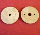 Pair Vintage French Round Wood Pattress Mounts For Light Switch / Ceiling Roses Light Switches photo 1