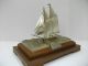 The Sailboat Of Silver960 Of Japan.  2masts.  73g/ 2.  57oz.  Takehiko ' S Work. Other Antique Sterling Silver photo 2