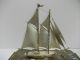 The Sailboat Of Silver960 Of Japan.  2masts.  73g/ 2.  57oz.  Takehiko ' S Work. Other Antique Sterling Silver photo 6