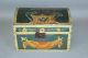 Great 19th C Pa German Folk Art Painted Box Best Tulip & Swag Painted Decoration Primitives photo 2