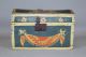 Great 19th C Pa German Folk Art Painted Box Best Tulip & Swag Painted Decoration Primitives photo 3