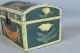 Great 19th C Pa German Folk Art Painted Box Best Tulip & Swag Painted Decoration Primitives photo 8
