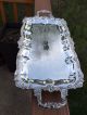 Sheridan Silverplate Oblong Footed & Handled Waiters Tray Chippendale 27 