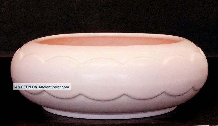 Retro Vintage Hyalyn Pottery Art Deco Pink Planter Pot Mid - Century Modern Eames Mid-Century Modernism photo