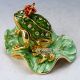 Chinese Collectable Cloisonne Inlaid Rhinestone Handwork Frog Statue D1409 Other Antique Chinese Statues photo 1