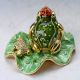 Chinese Collectable Cloisonne Inlaid Rhinestone Handwork Frog Statue D1409 Other Antique Chinese Statues photo 2