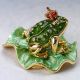 Chinese Collectable Cloisonne Inlaid Rhinestone Handwork Frog Statue D1409 Other Antique Chinese Statues photo 3