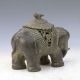 Chinese Bronze Handwork Carved Elephant Shape Incense Burner &lid Other Chinese Antiques photo 2