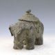 Chinese Bronze Handwork Carved Elephant Shape Incense Burner &lid Other Chinese Antiques photo 4
