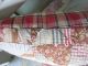Hand Made From 1800s Antique Quilt Pillow Small Primitive Shabby Cottage 6x12 