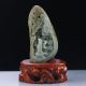 100 Natural Hetian Jade Hand - Carved Old Man & Pine Statue Rm0163 Other Antique Chinese Statues photo 1