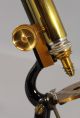 Rare Circa 1890s,  Antique Brass Microscope E.  H.  & E.  F.  Tighe Detroit Microscope Microscopes & Lab Equipment photo 2