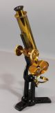 Rare Circa 1890s,  Antique Brass Microscope E.  H.  & E.  F.  Tighe Detroit Microscope Microscopes & Lab Equipment photo 5