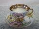 Vintage Rosina Heavy Gold Hand Painted Cup Saucer 5162/ar Floral Cups & Saucers photo 1