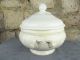 Antique French Creamy White Ceramic Large Soup Tureen - Digoin § Sarreguemines Tureens photo 1