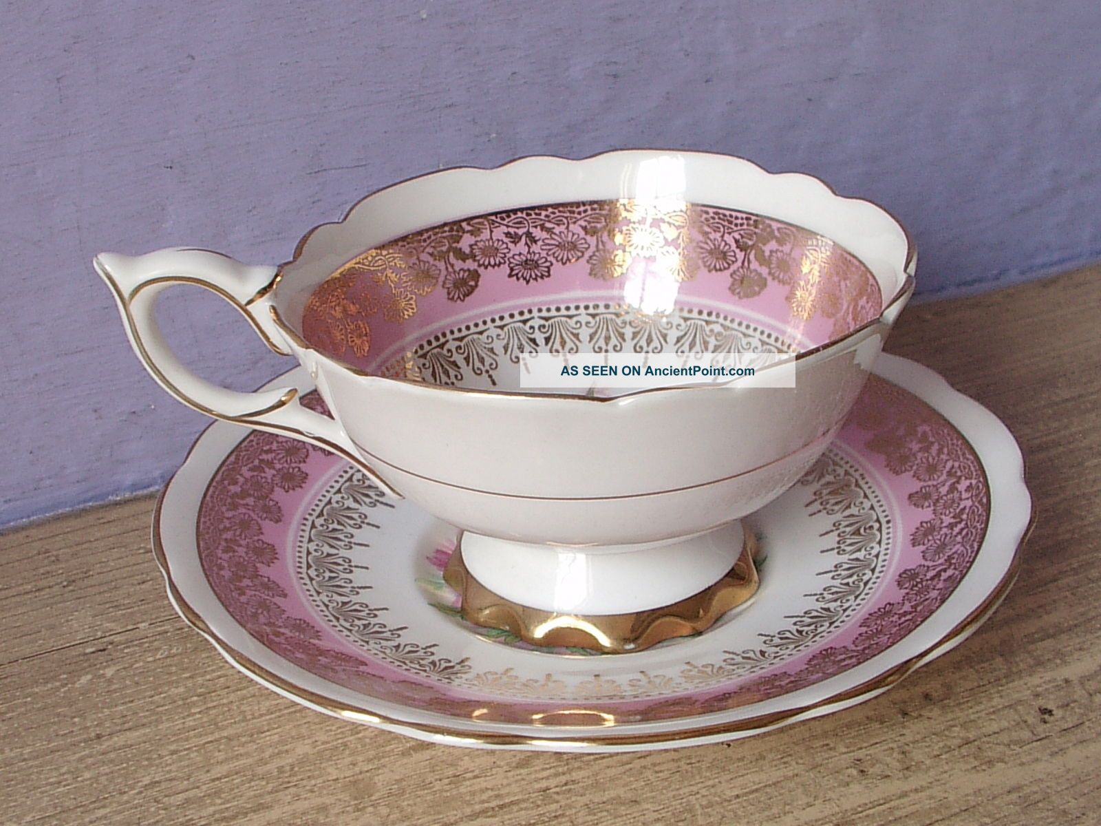 Vintage Royal Stafford Pink And White Daisies English Bone China Tea Cup Teacup Cups & Saucers photo