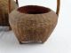 2 Old Ethnographic Tribal Papua Guinea Woven Rattan Storage Pots Pacific Islands & Oceania photo 7