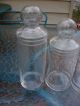 (4) Vintage Clear Glass Apothecary Candy Wedding Buffet Display Jars Canisters Bottles & Jars photo 1