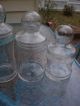 (4) Vintage Clear Glass Apothecary Candy Wedding Buffet Display Jars Canisters Bottles & Jars photo 2