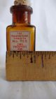 Antique Parke Davis Apothecary Medicine Poison Red Nux Vomica Cork Top Bottle Bottles & Jars photo 3