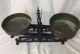 Antique Vtg Cast Iron Balance Scale 10kg Pharmacy Grocery Kitchen Copper Trays Scales photo 2