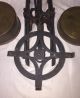 Antique Vtg Cast Iron Balance Scale 10kg Pharmacy Grocery Kitchen Copper Trays Scales photo 7