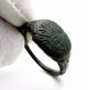Crusaders/medieval Bronze Heraldic Seal Ring - Ancient Wearable Very Rare - F113 Roman photo 1