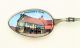 Shakespeare ' S House Enameled Sterling Silver Souvenir Spoon With Bust Souvenir Spoons photo 1