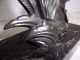Gallot 1920s French Art Deco Spelter/marble Antelope Bookend/ornament Vgc Art Deco photo 2