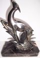 Gallot 1920s French Art Deco Spelter/marble Antelope Bookend/ornament Vgc Art Deco photo 3