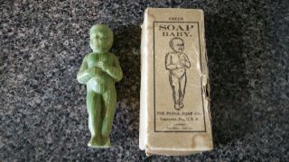 Antique Soap Baby Figurine Green Penna.  Soap Co.  Lancaster,  Pa photo