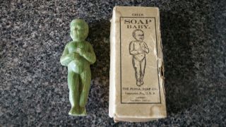 Antique Soap Baby Figurine Green Penna.  Soap Co.  Lancaster,  Pa photo