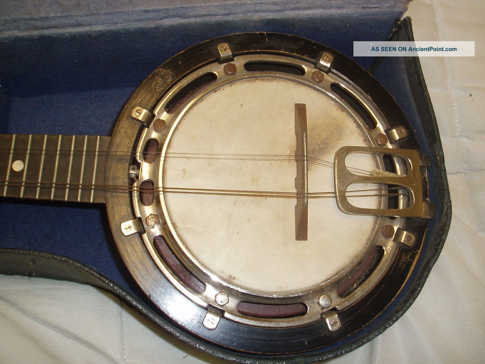 C1930 Antique British Made Cuckoo Banjo Mandolin 6 X String Bone Tunning Knobs Other Antique Instruments photo