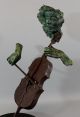 Vintage Paul Fairley Cello Player Musical Instrument Abstract Bronze Sculpture String photo 9